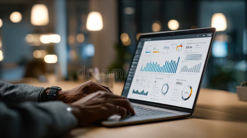 Professional team analyzing data in modern workspace